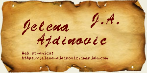 Jelena Ajdinović vizit kartica